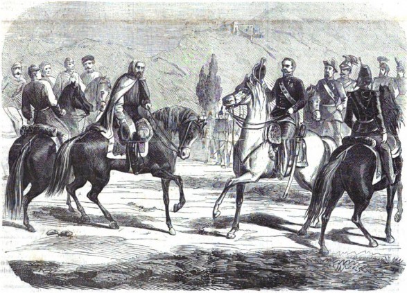 Incontro di Vittorio Emanuele II con Garibaldi a Isernia del Volturno..