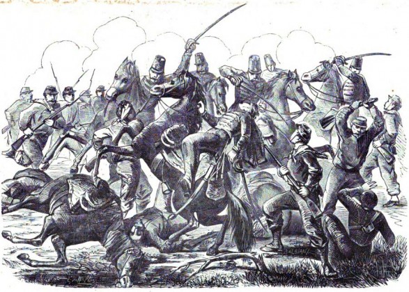 Uno squadrone di Ussari Borbonici fatto prigioniero da un corpo di Garibaldini..