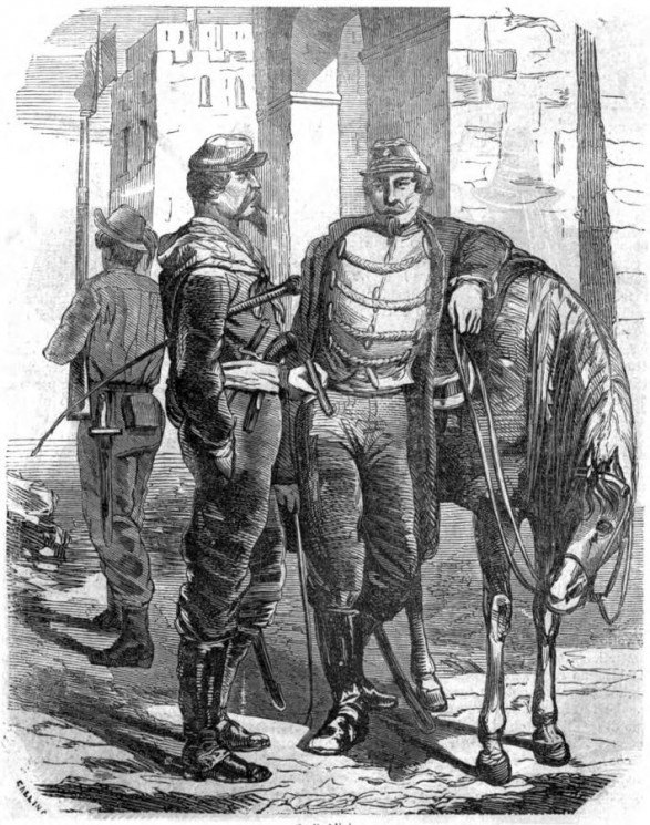 Illustrazione del 1860: Esercito garibaldino.