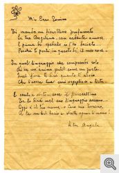 Copia di un poesia che 'Mincuccio' scriveva di getto.
