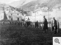 G. Bonfitto. San Marco in Lamis: in fondo si vede la Chiesa dell'Addolorata.