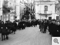 G. Bonfitto. S. Marco in Lamis: processione del Venerdì Santo mattina proveniente dalla 'Strada del Ponte', cioè Via Roma