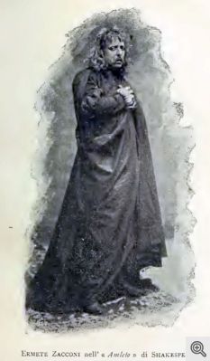 L'attore Ermete Zacconi in Amleto