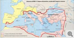 L'impero bizantino al tempo di Giustiniano.