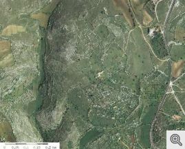 La valle di Vituro ripresa dal satellite