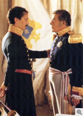 Francesco II con il generale Ritucci - Foto tratta dal film televisivo di Luigi Magni, Il Generale, del 1987.