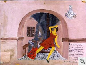 Tavoletta votiva n. 94 - Ustione nell'accensione del fuoco