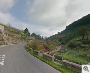 Una veduta del Torrente Iana dalla strada che da Stignano porta a San Marco in Lamis.