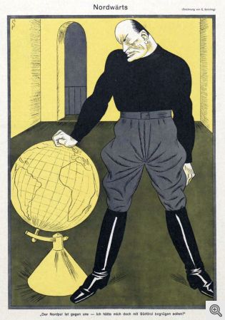 Simplicissimus del 1928 - B. Mussolini - In direzione Nord.