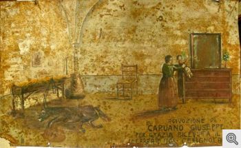 Mobile presente in una tavoletta votiva dipinta presente nella raccolta del convento di san Matteo a San marco in Lamis.