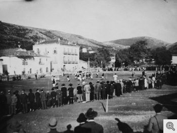 G. Bonfitto. Il vecchio campo di calcio di S. Marco in Lamis si trovava nell'attuale Villetta Comunale.